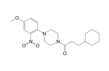 Piperazine, 1-(3-cyclohexyl-1-oxopropyl)-4-(4-methoxy-2-nitrophenyl)-