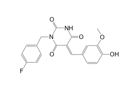 (5E)-1-(4-fluorobenzyl)-5-(4-hydroxy-3-methoxybenzylidene)-2,4,6(1H,3H,5H)-pyrimidinetrione