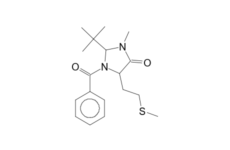 4-Imidazolidinone, 1-benzoyl-2-(1,1-dimethylethyl)-3-methyl-5-[2-(methylthio)ethyl]-, (2S-trans)-