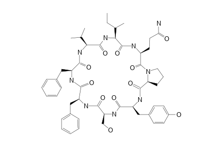 GYPSOPHIN-A;CYCLO-[PROLINE(1)-TYROSINE(2)-SERINE(3)-PHENYLALANINE(4)-PHENYLALANINE(5)-VALINE(6)-ISOLEUCINE(7)-GLUTAMINE(8)]
