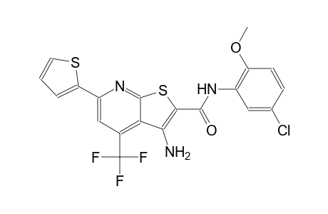 3-amino-N-(5-chloro-2-methoxyphenyl)-6-(2-thienyl)-4-(trifluoromethyl)thieno[2,3-b]pyridine-2-carboxamide