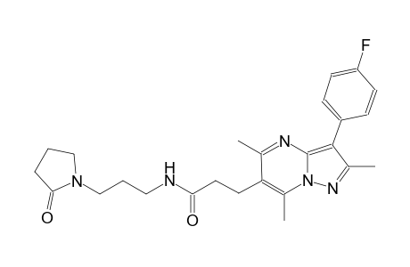 pyrazolo[1,5-a]pyrimidine-6-propanamide, 3-(4-fluorophenyl)-2,5,7-trimethyl-N-[3-(2-oxo-1-pyrrolidinyl)propyl]-