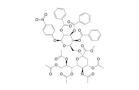 4-NITROPHENYL-2,3,4,TRI-O-BENZOYL-6-O-(METHYL-4,7,8,9-TETRA-O-ACETYL-N-ACETYL-ALPHA-D-NEURAMINATE-2-YL)-BETA-D-GALACTOPYRANOSIDE