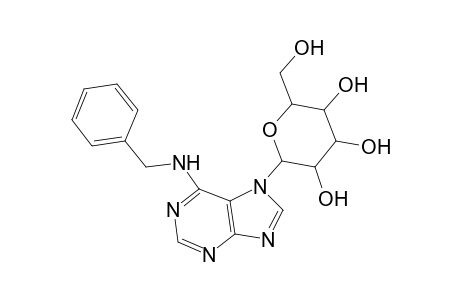 2-(hydroxymethyl)-6-[6-[(phenylmethyl)amino]-7-purinyl]oxane-3,4,5-triol