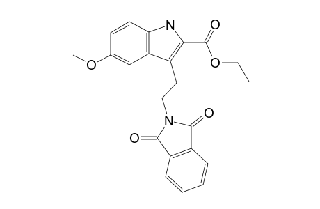 Indole-2-carboxylic acid, 5-methoxy-3-(2-phthalimidoethyl)-, ethyl ester