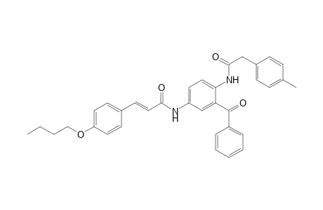 (E)-3-(4-butoxyphenyl)-N-[4-[2-(4-methylphenyl)ethanoylamino]-3-(phenylcarbonyl)phenyl]prop-2-enamide