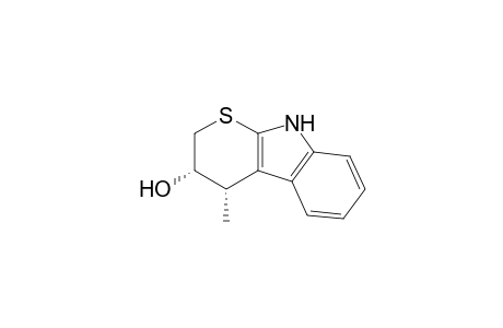 Thiopyrano[2,3-b]indol-3-ol, 2,3,4,9-tetrahydro-4-methyl-, trans-