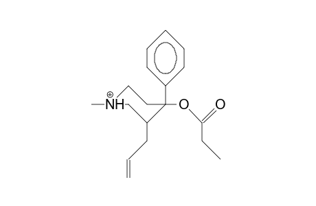 3-Allyl-1-methyl-trans-4-phenyl-4-propionyloxy-piperidine cation
