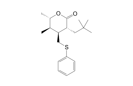 (3.alpha.,4.beta.,5.beta.,6.alpha.)-(+-)-3-[(2,2-Dimethylpropyl)tetrahydro-5,6-dimethyl-4-[(phenylthio)methyl]-2H-pyran-2-one