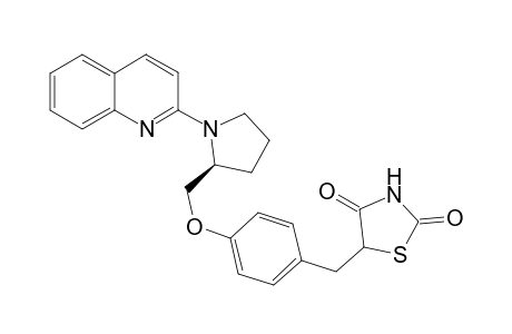 5-[4-[[1-(Quinolin-2-yl)-(2S)-pyrrolildin-2-yl]methoxy]phenylmethyl]thiazolidin2-2,4-dione