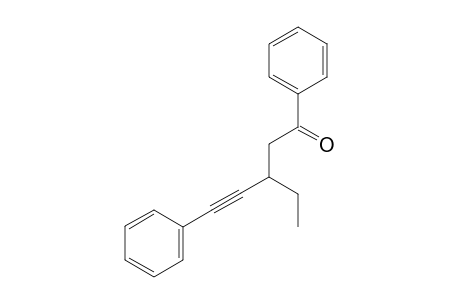 3-Ethyl-1,5-diphenylpent-4-yn-1-one