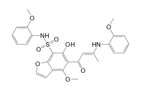 7-Benzofuransulfonamide, 6-hydroxy-4-methoxy-N-(4-methoxyphenyl)-5-[3-[(4-methoxyphenyl)amino]-1-oxo-2-butenyl]-, (Z)-