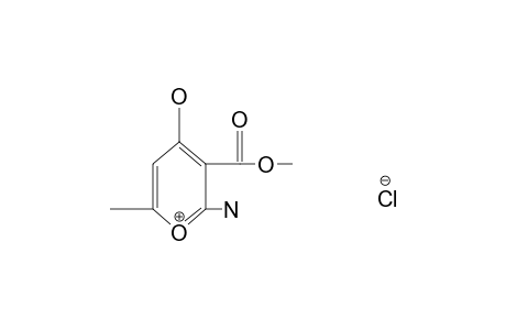 2-AMINO-3-CARBOXY-4-HYDROXY-6-METHYLPYRYLIUM CHLORIDE, METHYL ESTER