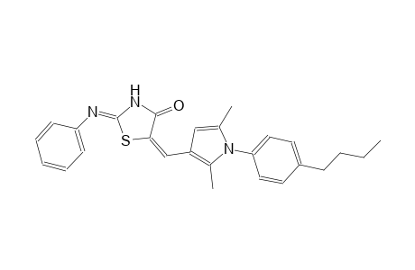 (2Z,5E)-5-{[1-(4-butylphenyl)-2,5-dimethyl-1H-pyrrol-3-yl]methylene}-2-(phenylimino)-1,3-thiazolidin-4-one