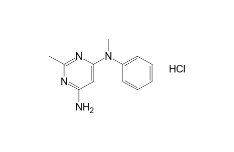 4-amino-6-(N-methylanilino)-2-methylpyrimidine, hydrochloride