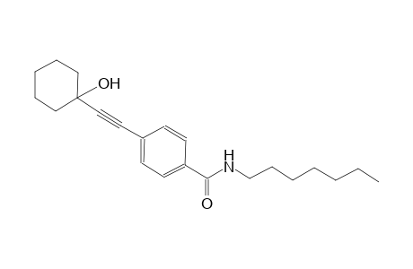 N-heptyl-4-[(1-hydroxycyclohexyl)ethynyl]benzamide