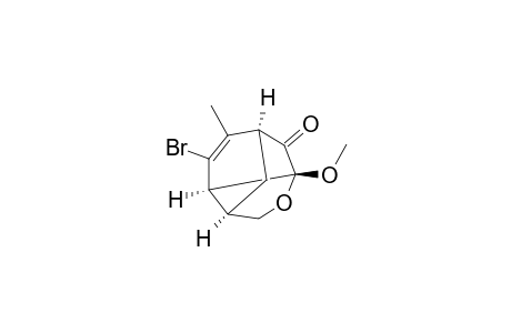 (1S*,3R*,6R*,7R*)-8-Bromo-3-methoxy-9-methyl-4-oxatricyclo[4.3.1.0(3,7)]dec-8-en-2-one