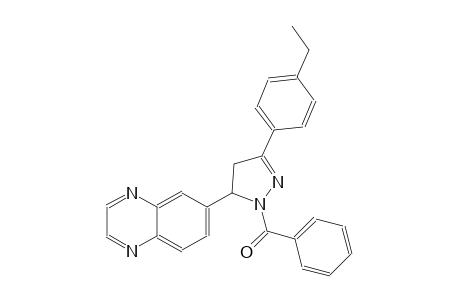 quinoxaline, 6-[1-benzoyl-3-(4-ethylphenyl)-4,5-dihydro-1H-pyrazol-5-yl]-