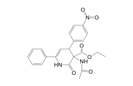 Ethyl 3-acetylamino-3,4-dihydro-4-(4-nitrophenyl)-6-phenyl-2(1H)-pyridone-3-carboxylate