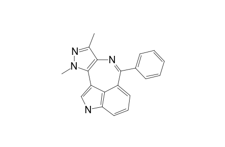 1,3-Dimethyl-5-phenylpyrazolo[3',4' ; 6,7]azepino[5,4,3-cd]indole