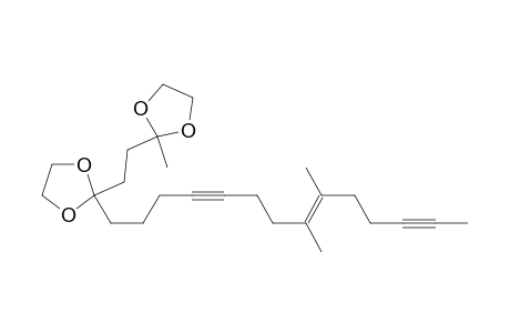 15,15:18,18-bis(ethylenedioxy)-6,7-dimethyl-trans-nonadec-6-ene-2,10-diyne