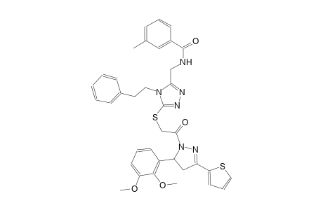 benzamide, N-[[5-[[2-[5-(2,3-dimethoxyphenyl)-4,5-dihydro-3-(2-thienyl)-1H-pyrazol-1-yl]-2-oxoethyl]thio]-4-(2-phenylethyl)-4H-1,2,4-triazol-3-yl]methyl]-3-methyl-