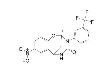9-methyl-4-nitro-10-[3-(trifluoromethyl)phenyl]-8-oxa-10,12-diazatricyclo[7.3.1.0²,⁷]trideca-2,4,6-trien-11-one