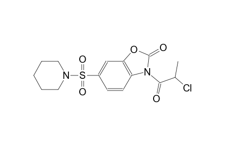 2(3H)-benzoxazolone, 3-(2-chloro-1-oxopropyl)-6-(1-piperidinylsulfonyl)-