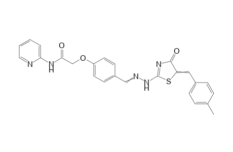 2-(4-((2-(5-(4-Methylbenzylidene)-4-oxo-4,5-dihydrothiazol-2-yl)hydrazono)methyl)-phenoxy)-N-(pyridin-2-yl) acetamide