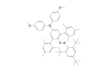 [4-[N,N-Bis(4-methoxyphenyl)amino-2,6-bis(mesityl)phenyl][2,4,6-tri-tert-butylphenyl]diphosphene