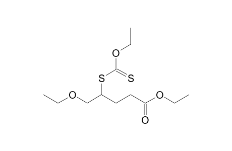 Ethyl 5-ethoxy-4-[(ethoxycarbothioyl)sulfanyl]-pentanoate