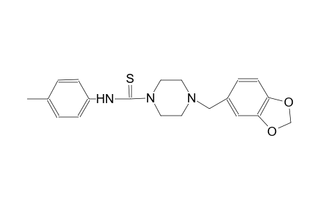 4-(1,3-benzodioxol-5-ylmethyl)-N-(4-methylphenyl)-1-piperazinecarbothioamide
