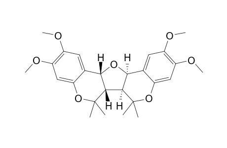 6H,7H-Furo[3,2-c:4,5-c']bis[1]benzopyran, 6a,6b,12b,13a-tetrahydro-2,3,10,11-tetramethoxy-6,6,7,7-tetramethyl-, (6a.alpha.,6b.beta.,12b.beta.,13a.alpha.)-