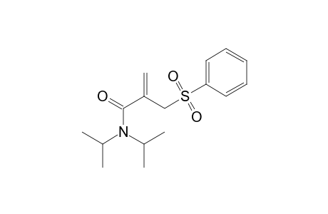 N,N-diisopropyl-3-(phenylsulfonyl)-2-methylene-propanmide