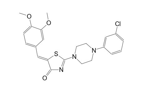 (5Z)-2-[4-(3-chlorophenyl)-1-piperazinyl]-5-(3,4-dimethoxybenzylidene)-1,3-thiazol-4(5H)-one