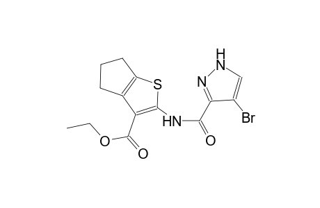 ethyl 2-{[(4-bromo-1H-pyrazol-3-yl)carbonyl]amino}-5,6-dihydro-4H-cyclopenta[b]thiophene-3-carboxylate