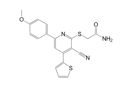 2-{[3-cyano-6-(4-methoxyphenyl)-4-(2-thienyl)-2-pyridinyl]sulfanyl}acetamide