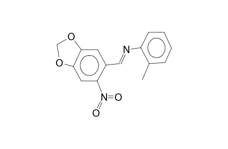 5-nitro-6E-(2-methylphenyliminomethyl)benzo-1,3-dioxolane
