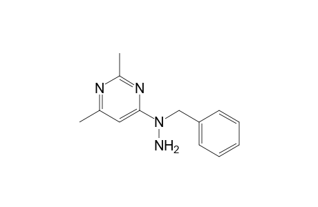 1-(2,6-dimethyl-4-pyrimidinyl)-1-(phenylmethyl)hydrazine