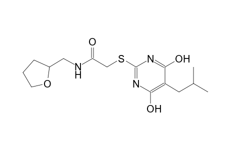 2-[(4,6-dihydroxy-5-isobutyl-2-pyrimidinyl)sulfanyl]-N-(tetrahydro-2-furanylmethyl)acetamide