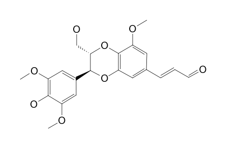 BILAGREWIN;3-[3-S*-(4-HYDROXY-3,5-DIMETHOXYPHENYL)-2-R*-HYDROXYMETHYL-8-METHOXY-2,3-DIHYDROBENZO-[1.4]-DIOXIN-6-YL]-PROPENAL