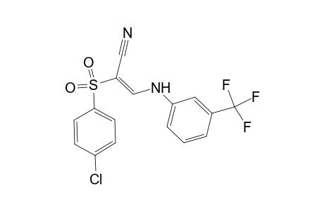 Propenamide, 2-(4-chlorophenylsulfonyl)-3-(3-trifluoromethylphenylamino)-