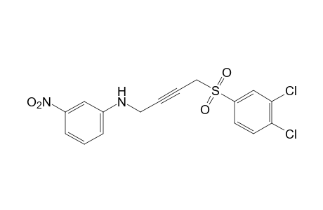 N-{4-[(3,4-dichlorophenyl)sulfonyl]-2-butynyl}-m-nitroaniline