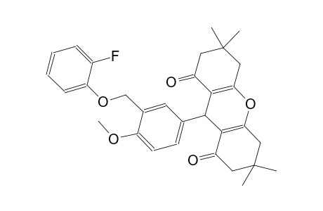 9-{3-[(2-fluorophenoxy)methyl]-4-methoxyphenyl}-3,3,6,6-tetramethyl-3,4,5,6,7,9-hexahydro-1H-xanthene-1,8(2H)-dione