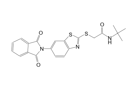 N-(tert-butyl)-2-{[6-(1,3-dioxo-1,3-dihydro-2H-isoindol-2-yl)-1,3-benzothiazol-2-yl]sulfanyl}acetamide