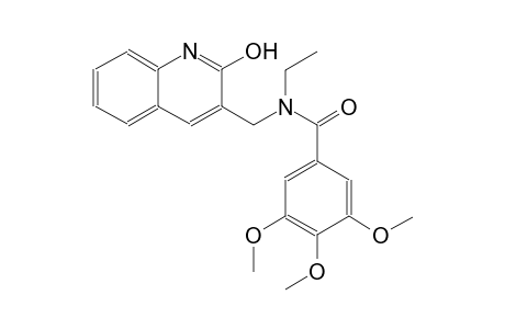 N-ethyl-N-[(2-hydroxy-3-quinolinyl)methyl]-3,4,5-trimethoxybenzamide