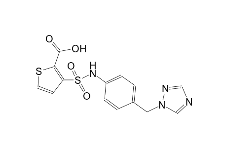 2-thiophenecarboxylic acid, 3-[[[4-(1H-1,2,4-triazol-1-ylmethyl)phenyl]amino]sulfonyl]-