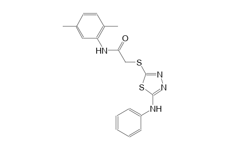 2-[(5-anilino-1,3,4-thiadiazol-2-yl)sulfanyl]-N-(2,5-dimethylphenyl)acetamide