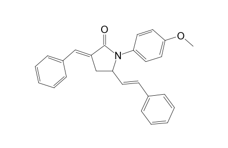 3-(2'-Phenylethenyl)-5-benzylidene)-N-(4'-methoxyphenyl)-2-azacyclopentan-1-one