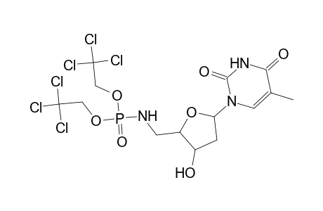 Thymidine, 5'-deoxy-5'-(phosphonoamino)-, bis(2,2,2-trichloroethyl) ester